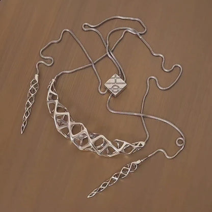 Our combination bolo-tie / choker necklace is shown from all angles on a turn table in this video. 