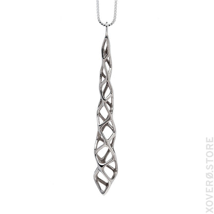 CUBICOID (lang) - 3D-geprinte hanger - Sterling of verguld