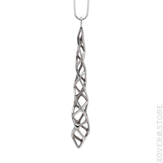 CUBICOID (lang) - 3D-geprinte hanger - Sterling of verguld