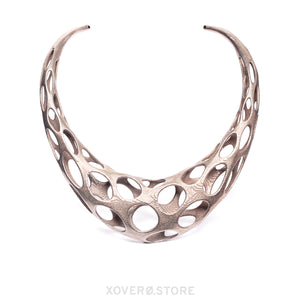 OBERON - 3d Printed Necklace - Steel