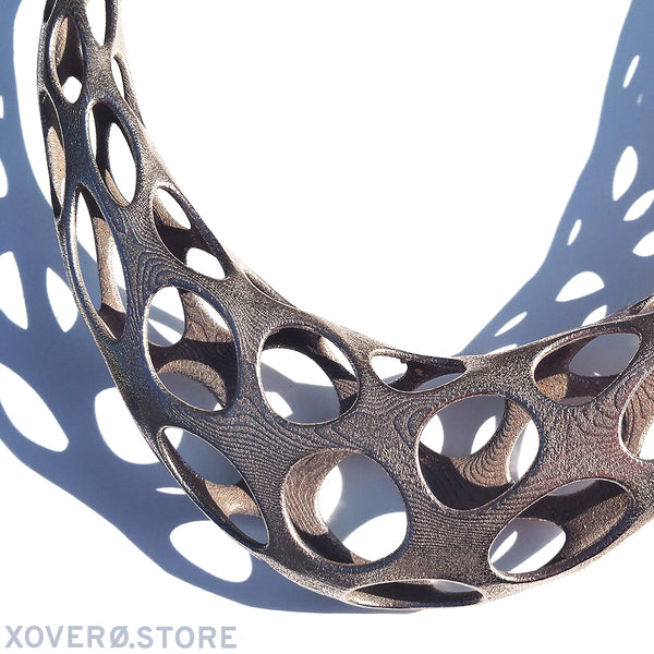 OBERON - 3d Printed Necklace - Steel