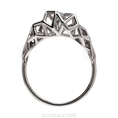 VEGA - Bague imprimée en 3D - Sterling ou Plaqué Or