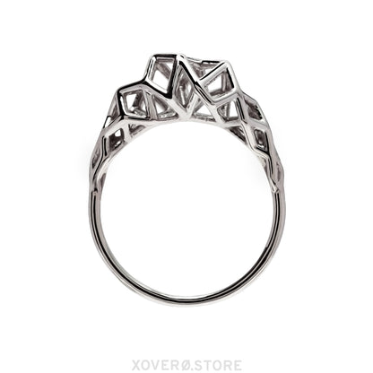 VEGA - 3D-geprinte ring - Sterling of verguld