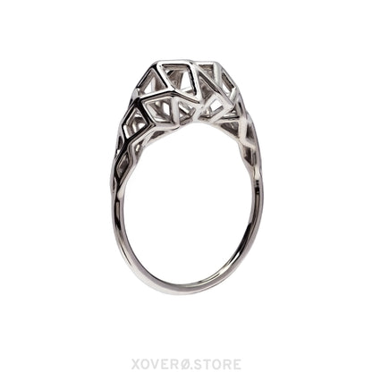 VEGA - 3D-geprinte ring - Sterling of verguld