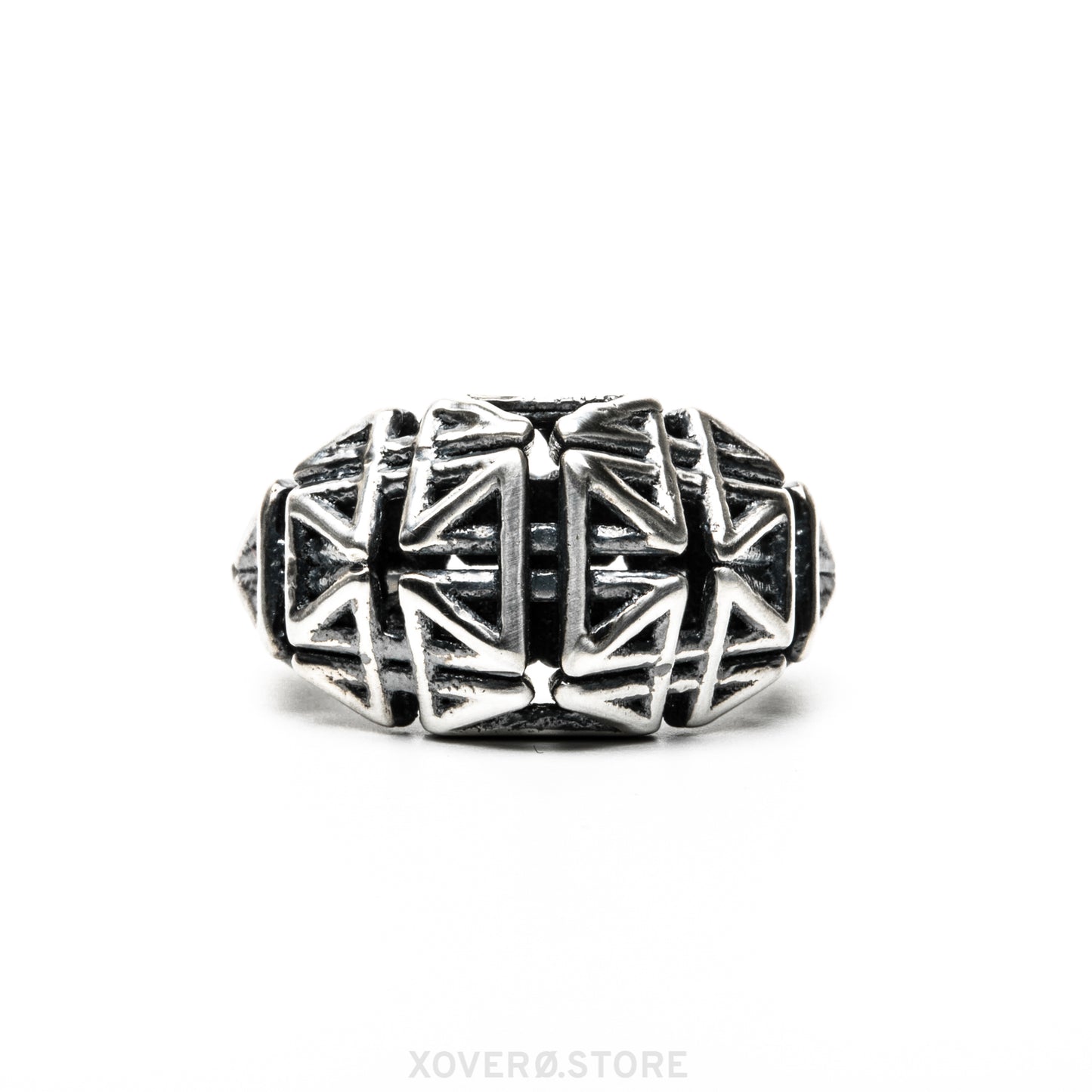 Daedal Ring Oxidized Silver