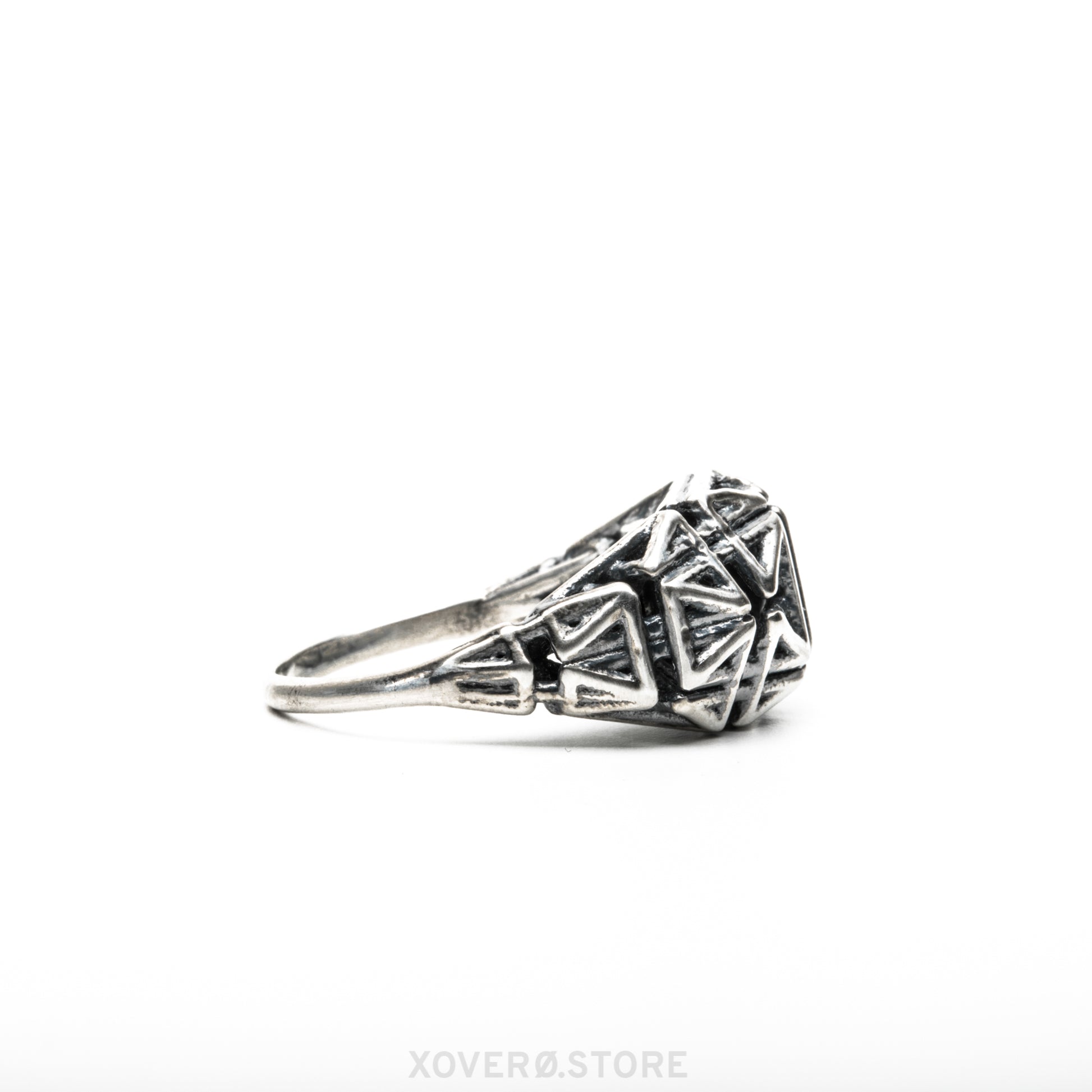 Daedal Ring Oxidized Silver