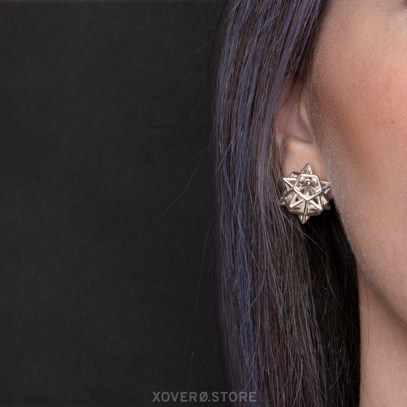 MORNINGSTAR - Boucles d'oreilles imprimées en 3D - Argent sterling