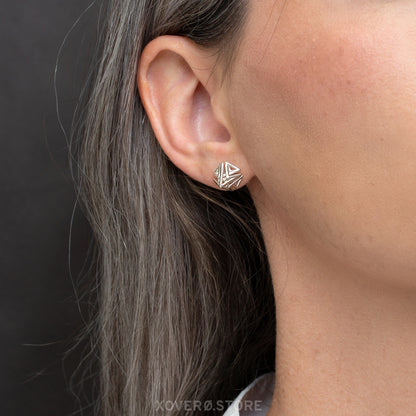 DOXOS - Boucles d'oreilles imprimées en 3D - Argent Sterling