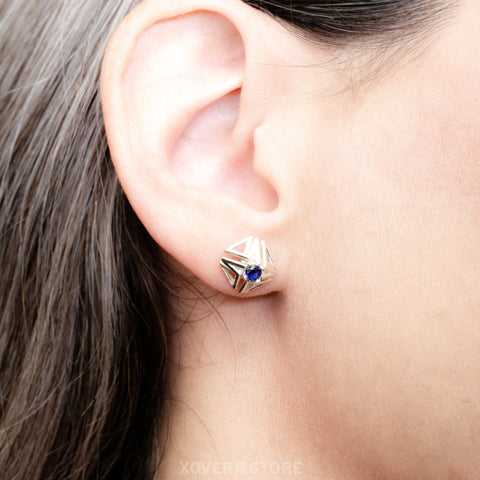 DOXOSTONE - 3d Printed Earrings - Sterling Silver