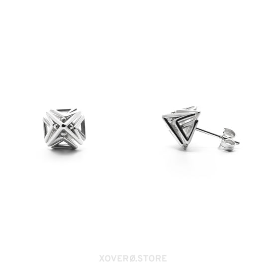 DOXOS - Boucles d'oreilles imprimées en 3D - Argent Sterling