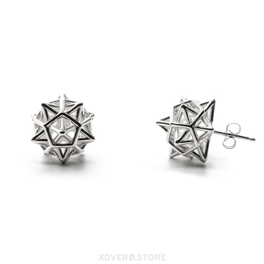 MORNINGSTAR - Boucles d'oreilles imprimées en 3D - Argent sterling